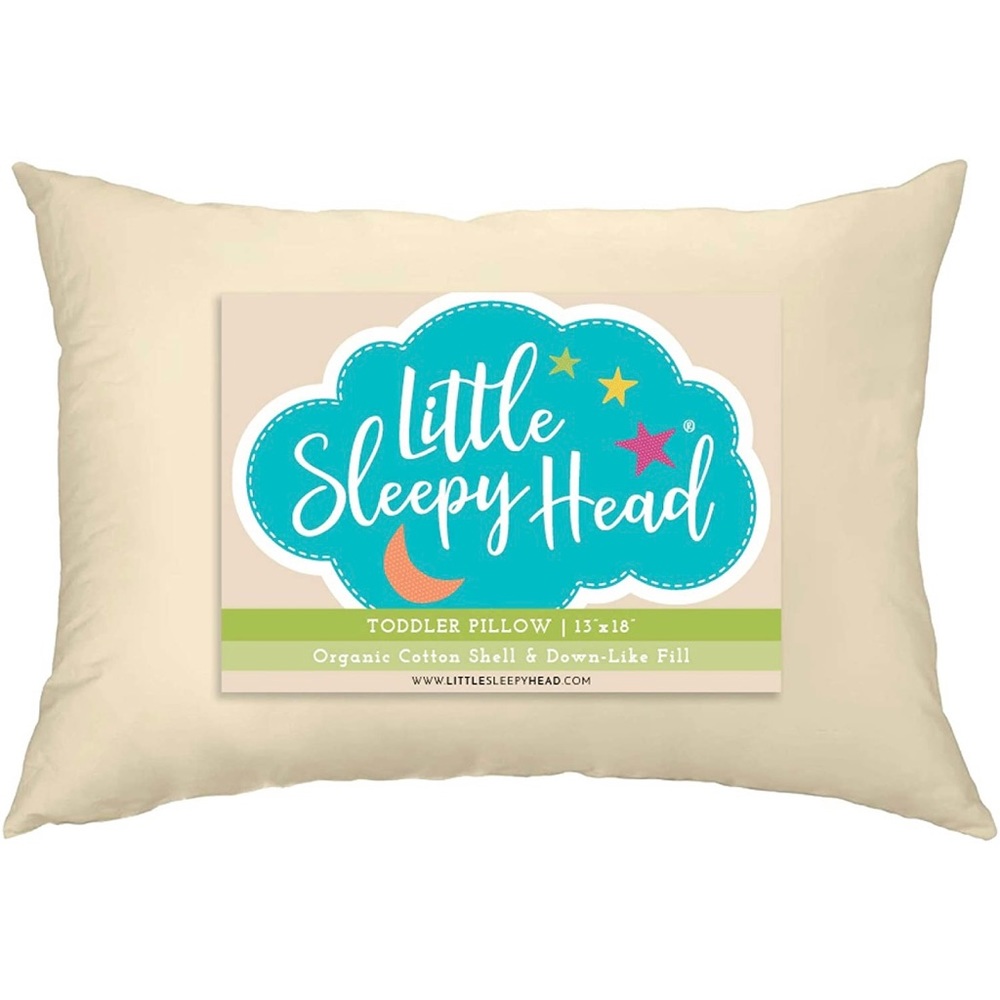 Little Sleepy Head Toddler Pillow and Pillow Protector Set